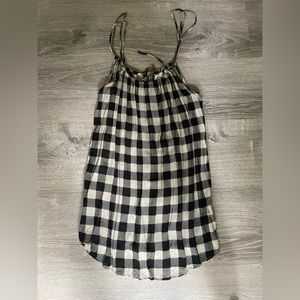 Acacia size small black and tan checkered cover-up